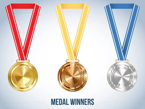 Şerit kümesi, vektör çizim ile Olimpiyat Madalyası