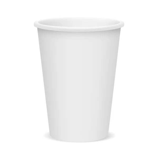 Gerçekçi tek kullanımlık kağıt Kupası vektör illüstrasyon izole