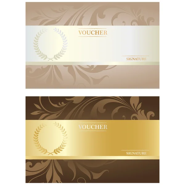 Güzel fiş kartı Set, vektör çizim