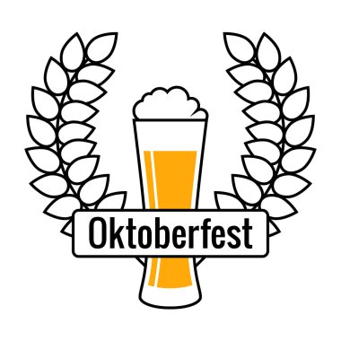 Bira Festivali Logo, izole vektör işareti