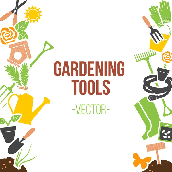 İzole bahar bahçe araçları ayarla, illüstrasyon vektör