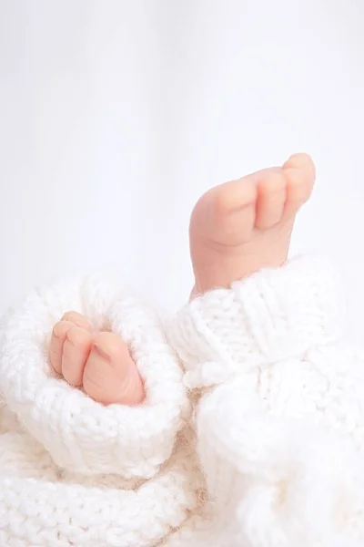 Bebé Recién Nacido Pantalones Algodón Sobre Fondo Blanco Imagen De Stock