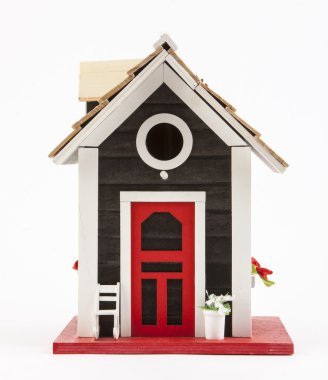 minyatür ev beyaz bir arka plan üzerinde