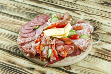 Gıdalar, bir ahşap tahta snacks