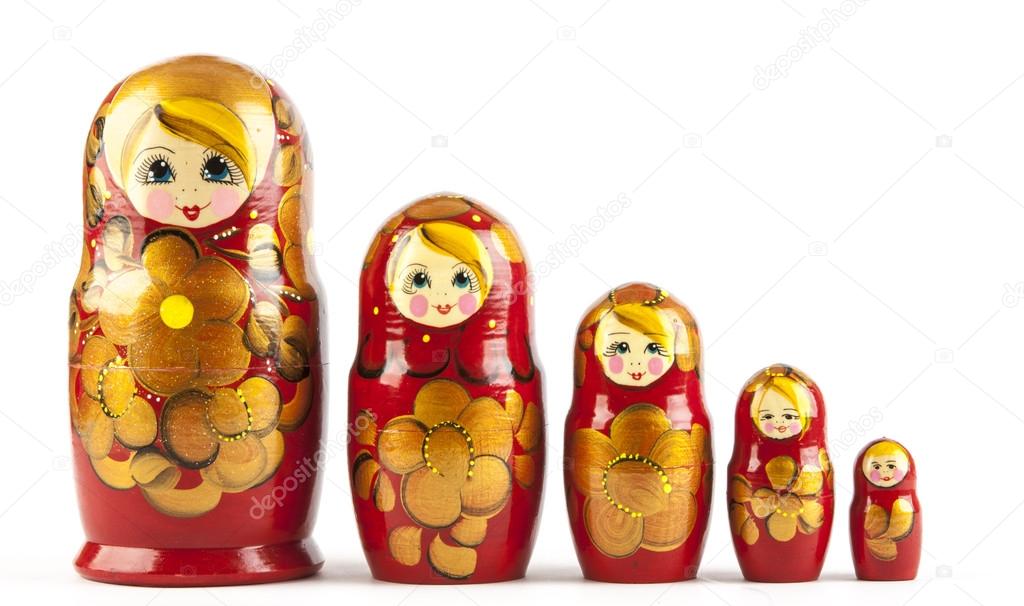 Matrioshka or  babushkas dolls
