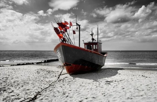 Barco de pesca, mar Báltico — Fotografia de Stock