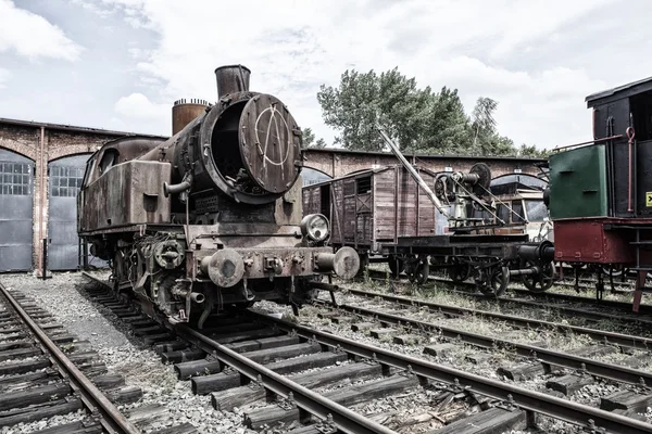 오래 된 증기 기관차 — 스톡 사진