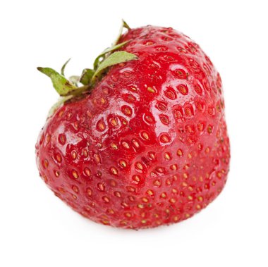 Beyaz arka planda taze çilek izole edilmiş. Portföydeki farklı bir açıdan farklı nesne veya görünüm.