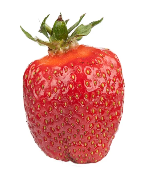 Frische Erdbeere Isoliert Auf Weißem Hintergrund Unterschiedliches Objekt Oder Blickwinkel — Stockfoto