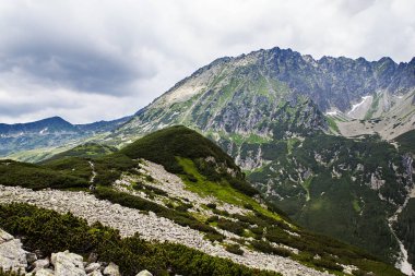 Tatra Ulusal Parkı 'ndaki dağ manzarası