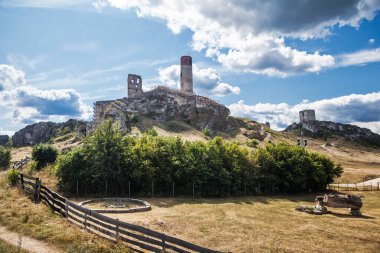 Polonya 'daki Ortaçağ Olsztyn şatosunun kalıntıları