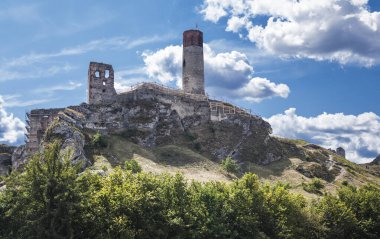 Polonya 'daki Ortaçağ Olsztyn şatosunun kalıntıları