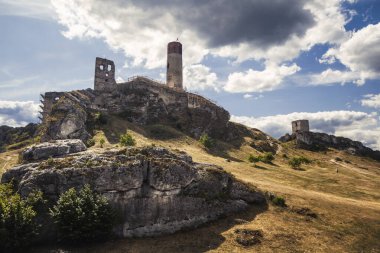 Polonya 'daki Ortaçağ Olsztyn şatosunun kalıntıları