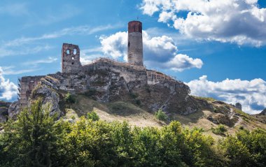 Polonya 'daki Ortaçağ Olsztyn şatosunun kalıntıları