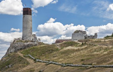 Polonya 'daki Ortaçağ Olsztyn şatosunun kalıntıları
