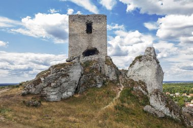 Polonya 'daki Ortaçağ Olsztyn şatosunun kalıntıları