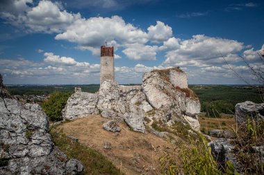 Polonya 'daki Ortaçağ Olsztyn şatosunun kalıntıları