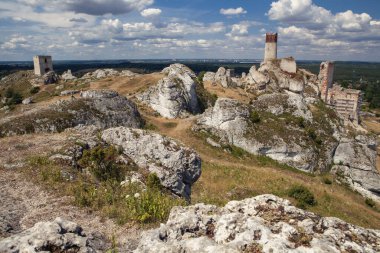 Polonya 'daki Ortaçağ Olsztyn şatosunun kalıntıları