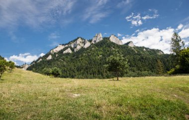 Polonya, Pieniny 'deki Trzy Korony zirvesinin manzarası