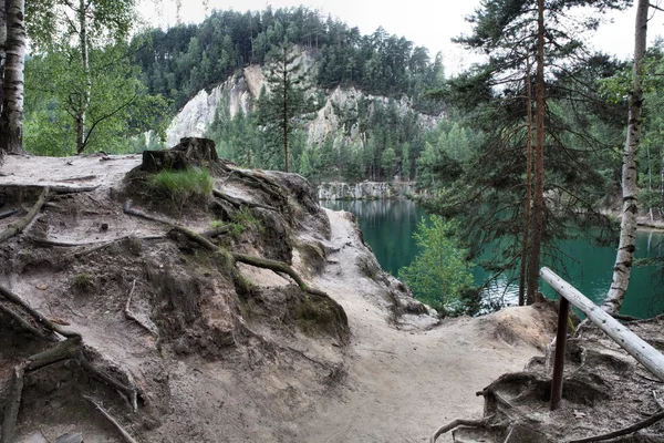 Parc national d'Adrspach-Teplice roches. Rock Town. République tchèque — Photo