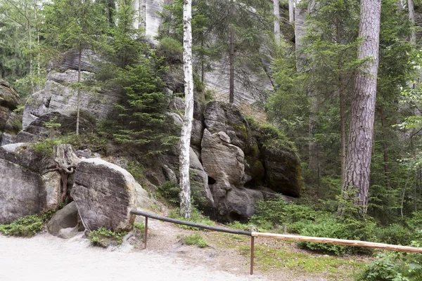 Nationaal Park van Adrspach-Teplice rotsen. Rotsstad. Tsjechische Republiek — Stockfoto