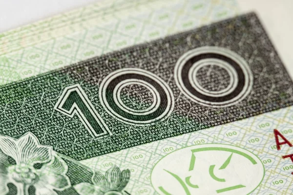 Banknote 100 PLN — Stock Photo, Image