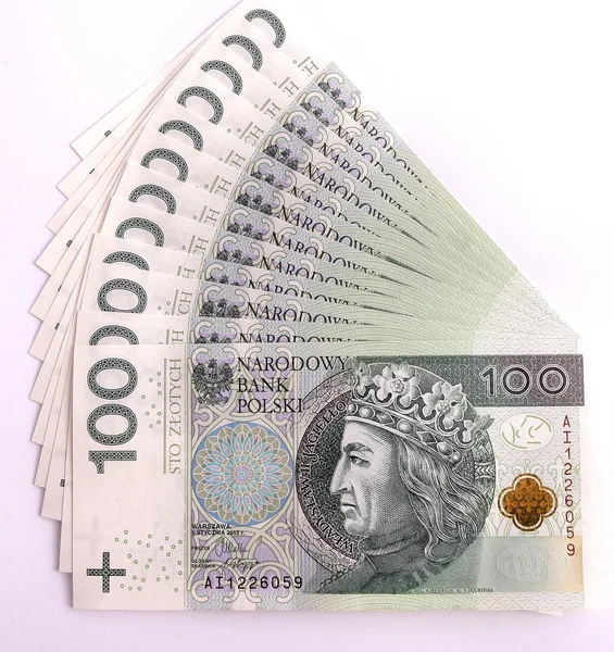 Bankovka 100 Pln Stock Obrázky