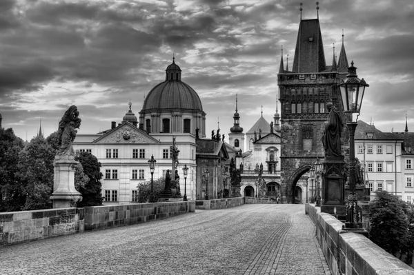 Prag, Çek Cumhuriyeti tarihi charles Köprüsü — Stok fotoğraf