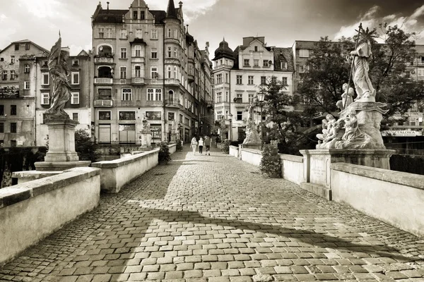 Klodzko St. John Köprüsü. Aşağı Silezya en önemli anıtlarından — Stok fotoğraf