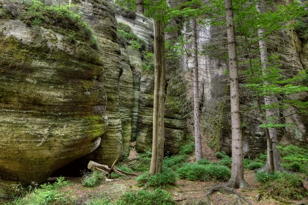 Parco nazionale delle rocce Adrspach-Teplice. Rock Town. Repubblica ceca — Foto Stock