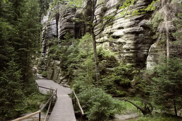 Parc national d'Adrspach-Teplice roches. Rock Town. République tchèque — Photo