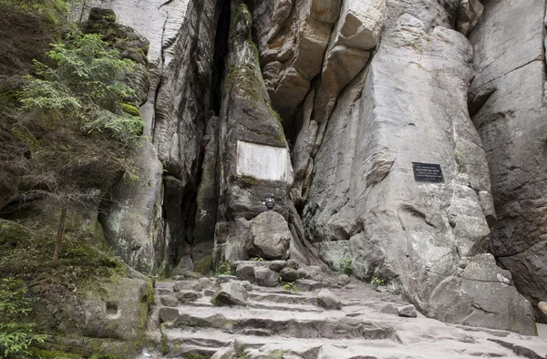 National Park of Adrspach-Teplice rocks. Rock Town. Czech Republic — Stock Photo, Image