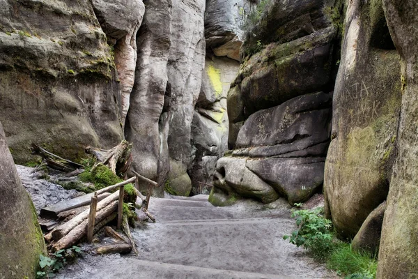 National Park of Adrspach-Teplice rocks. Rock Town. Czech Republic — Stock Photo, Image