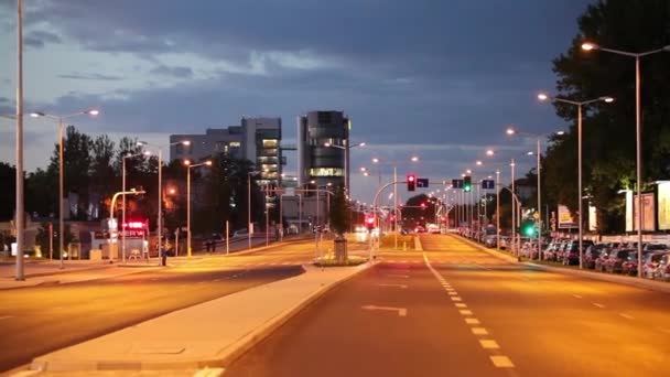 Bulgarska street, Poznan, Polonya — Stok video