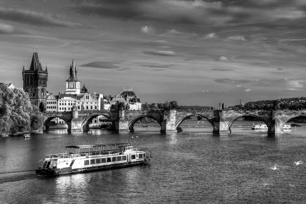 Středověký Karlův most v Praze, Česká republika Royalty Free Stock Fotografie