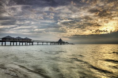 Heringsdorf, Almanya'da Usedom Adası Beach'de