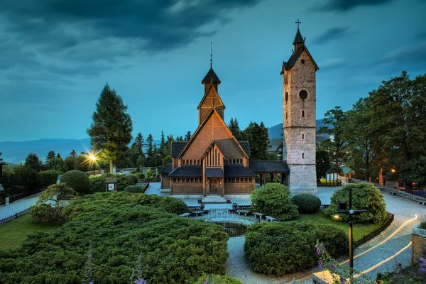 Tarihi ahşap Tapınağı Wang Karpacz, Polonya