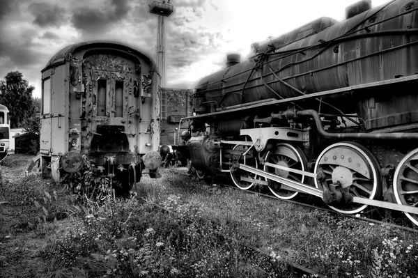 Die alte Dampflokomotive — Stockfoto