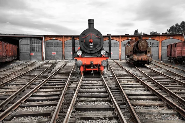 La vieja locomotora de vapor —  Fotos de Stock