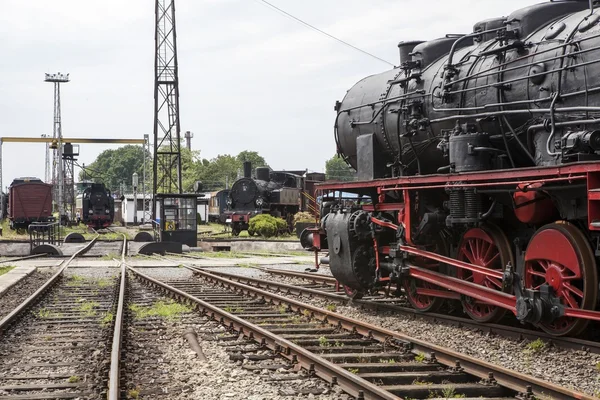 La vieja locomotora de vapor — Foto de Stock