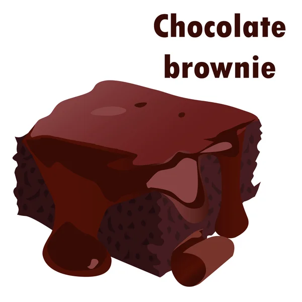Chocolate brownie pie — Stock Vector