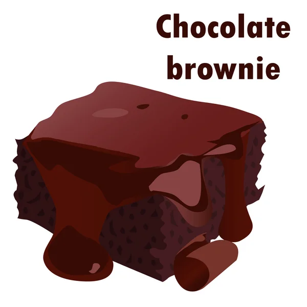 Choklad brownie paj Royaltyfria illustrationer