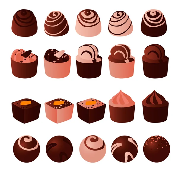 Godis, sötsaker, dessert, choklad — Stock vektor
