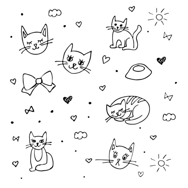 Sevimli kedilerle kusursuz desen