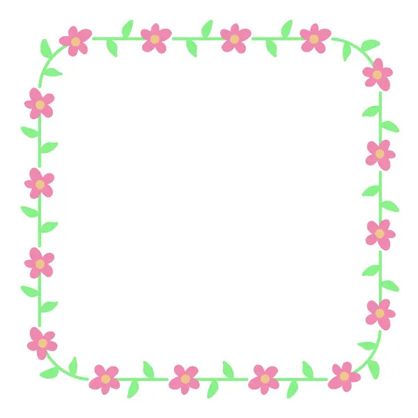 Pembe çiçek desenli çerçeve yayı