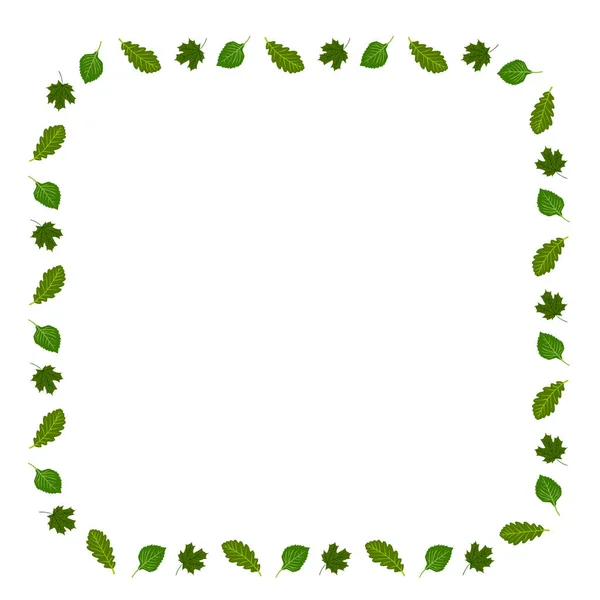 Yeşil yaprak dekoratif çerçeve yayı