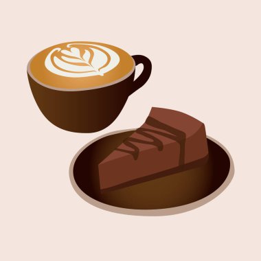 Bir fincan kahve ve tatlı bir peynirli kek.