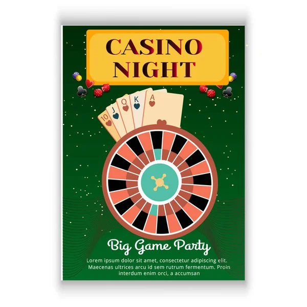 Casino Royale Flyer Cover — Archivo Imágenes Vectoriales
