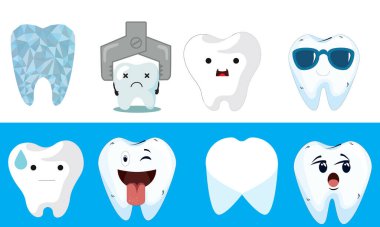 Diş hekimindeki dişçi kadının dişlerini beyazlatan diş hekimi hastaların dişlerini tedavi ediyor mavi arka plandaki metal tepside dişçi kadın dişçi muayenesi için bekliyor. 