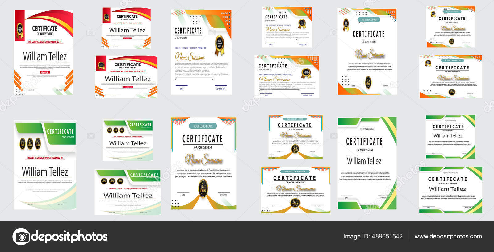 Certificate Template Vector Achievement Graduation Complete Certificate Design Template Certificate Stock Vector Image By C Md Forhad Hossan 489651542